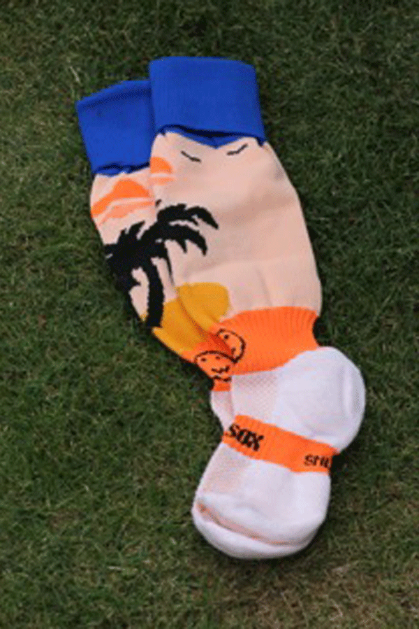 Wackey Sox Hockeysokken roze beach